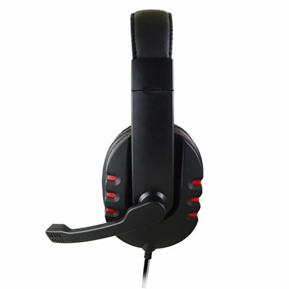 DIXSG Gaming Headset 3,5mm – Over-Ear Aktiv Brusreducering HD-mikrofon PS4 PC Smartphone Blå Röd
