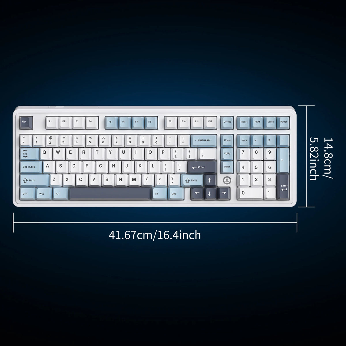AJAZZ AK980 mekaniskt USB-tangentbord med 98 tangenter, RGB och hot-swap