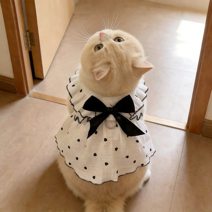 Cat Summer Dress Anti Shedding Thin Pet Clothes Leash D Ring Breathable Kitten Small Dog Puppy Cute Ragdoll Style Princess Skirt