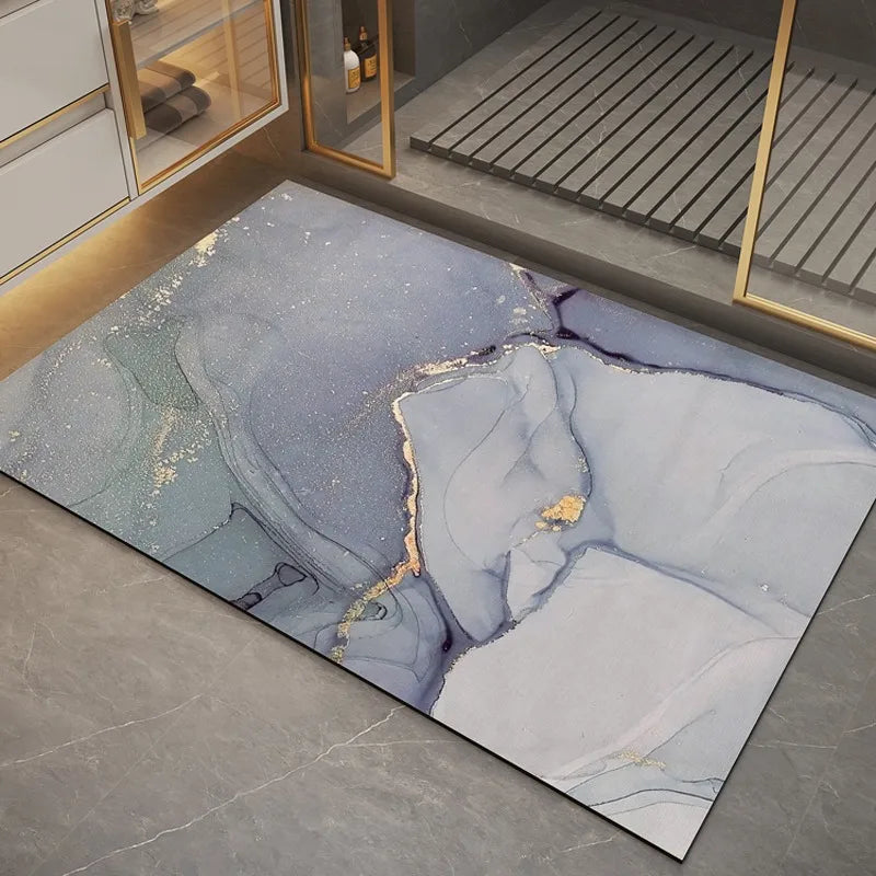 Bathroom Carpet Home Decoration Bath Absorbent Marbling Floor Mat Toilet Rug Doormat Non-slip Foot Mats Alfombra De Baño 양탄자