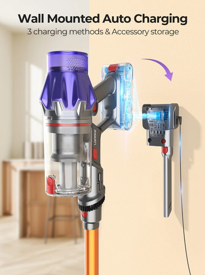Laresar V7 Trådlös Dammsugare – 500W, 50kPa, 60 min, Avtagbart Batteri, EU/UK-kontakt