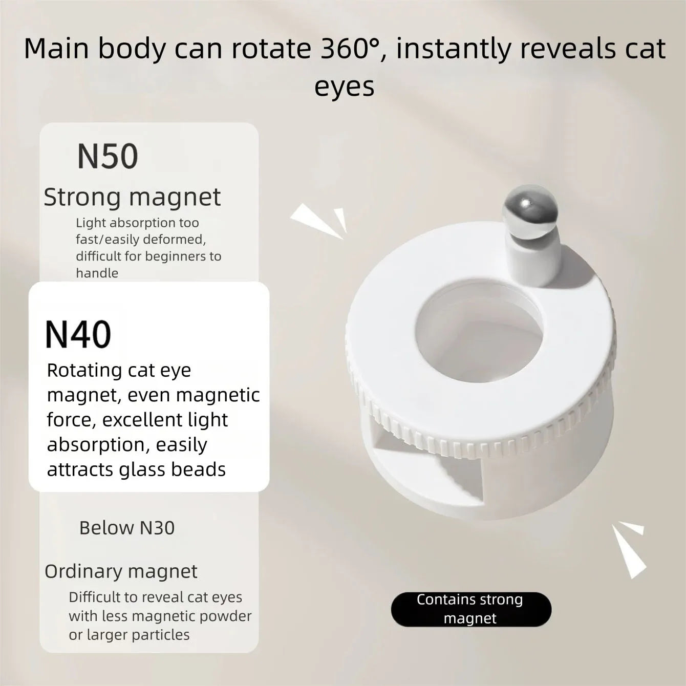 New 8in1 Nail Magnet Multi Functional For Attracting Glass Beads Cat Eye Nail Polish And Gel Polish
