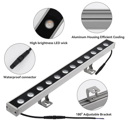 Outdoor Waterproof Wall Lamp Modern Wall Washer LED Lamp Warm White Aluminum IP65 220V Hotel Canteen Balcony Exhibition Light