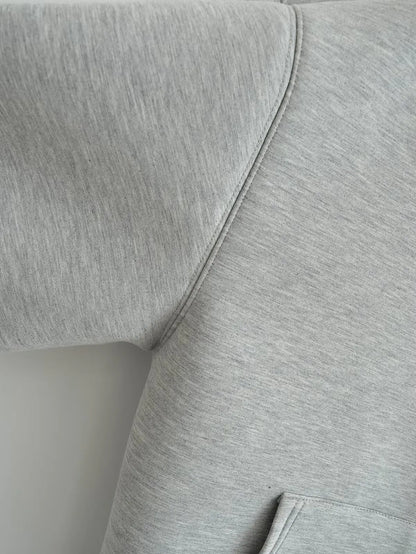 HH Autumn Winter Women's Zipper Hoodie Coat High Street Double Pockets Oversize Jakcet Loose Sweatshirts Outerwear Top