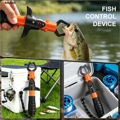 Lure Fishing Gear Equipment: Fish Gripper, Split Ring Fishing Pliers, Pliers Sheath, Retention Rope, Fishing Tackle Stuff Kit