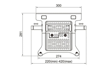 NB F80 + FP-2 Full Motion 360 Rotate Pivot 2-9kg Gas Spring Arm 10'-17' Laptop Tray Desktop Stand Clamp 10-90mm Grommet Hole