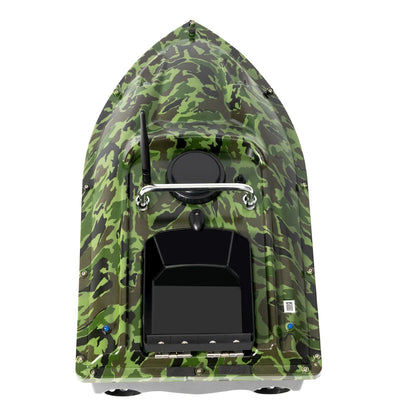 RC Fiskebåt med Fjärrkontroll 500m – Dubbelmotorer, LED, 1,5kg Last, 2–3h Batteritid, Grön