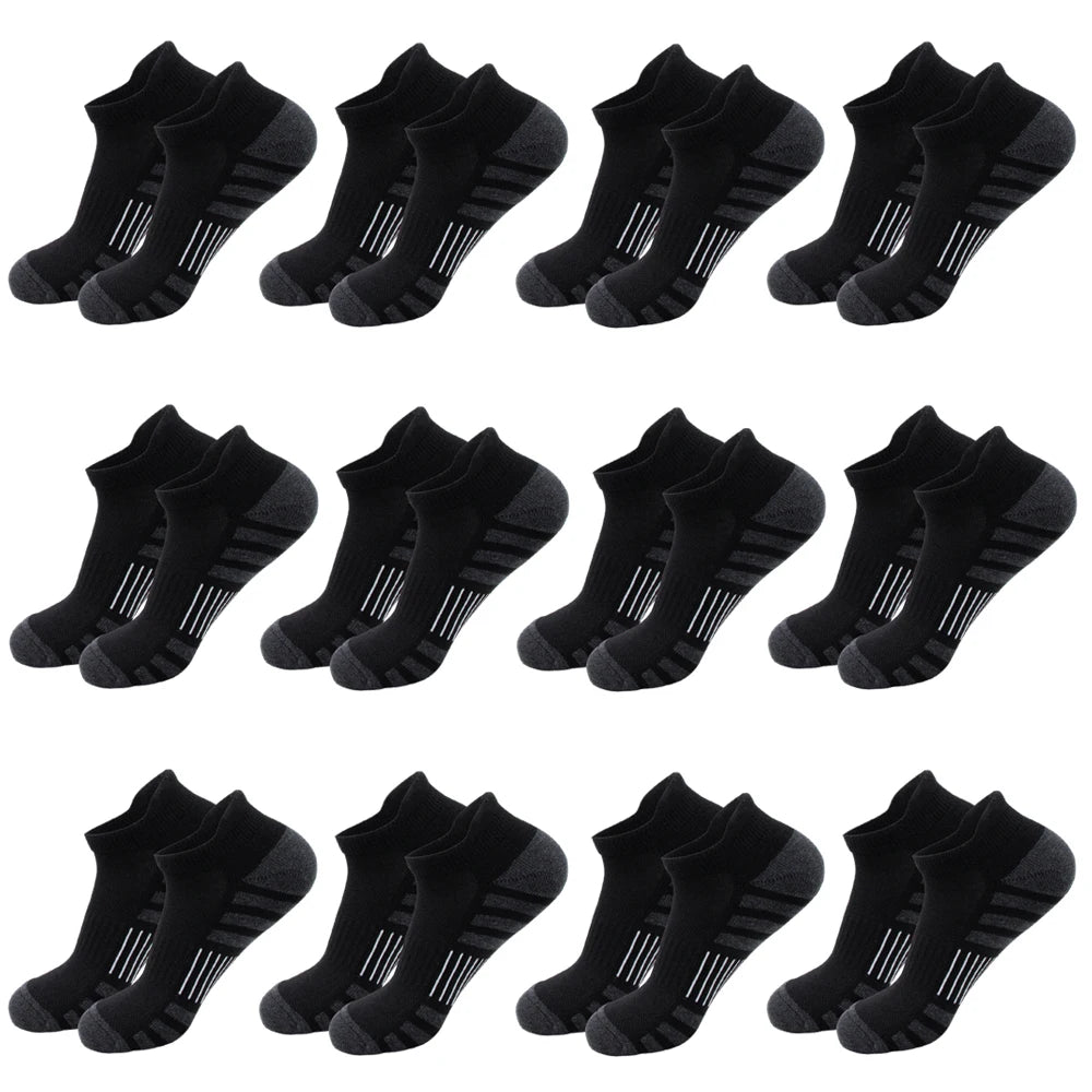6/24 Pairs Cushioned Breathable Ankle Athletic Running Socks Low Cut Sports Tab for Men And Women