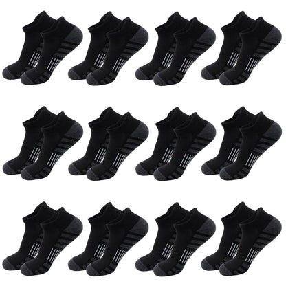 6/24 Pairs Cushioned Breathable Ankle Athletic Running Socks Low Cut Sports Tab for Men And Women