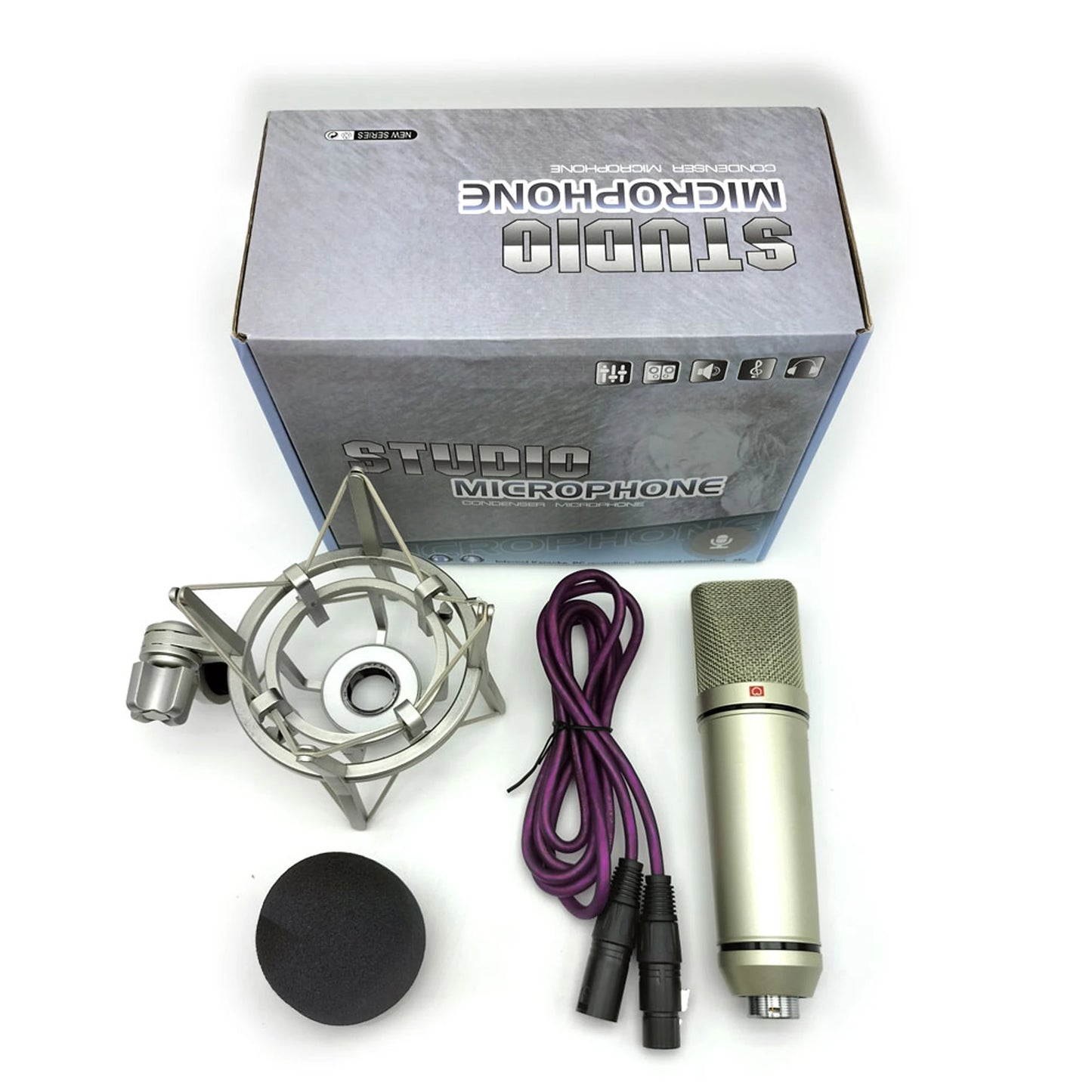 Professional Condenser Microphone Studio For PC Laptop Computer Mic Karaoke Singing Streaming Wired Mikrofon Mike Sound Microphn