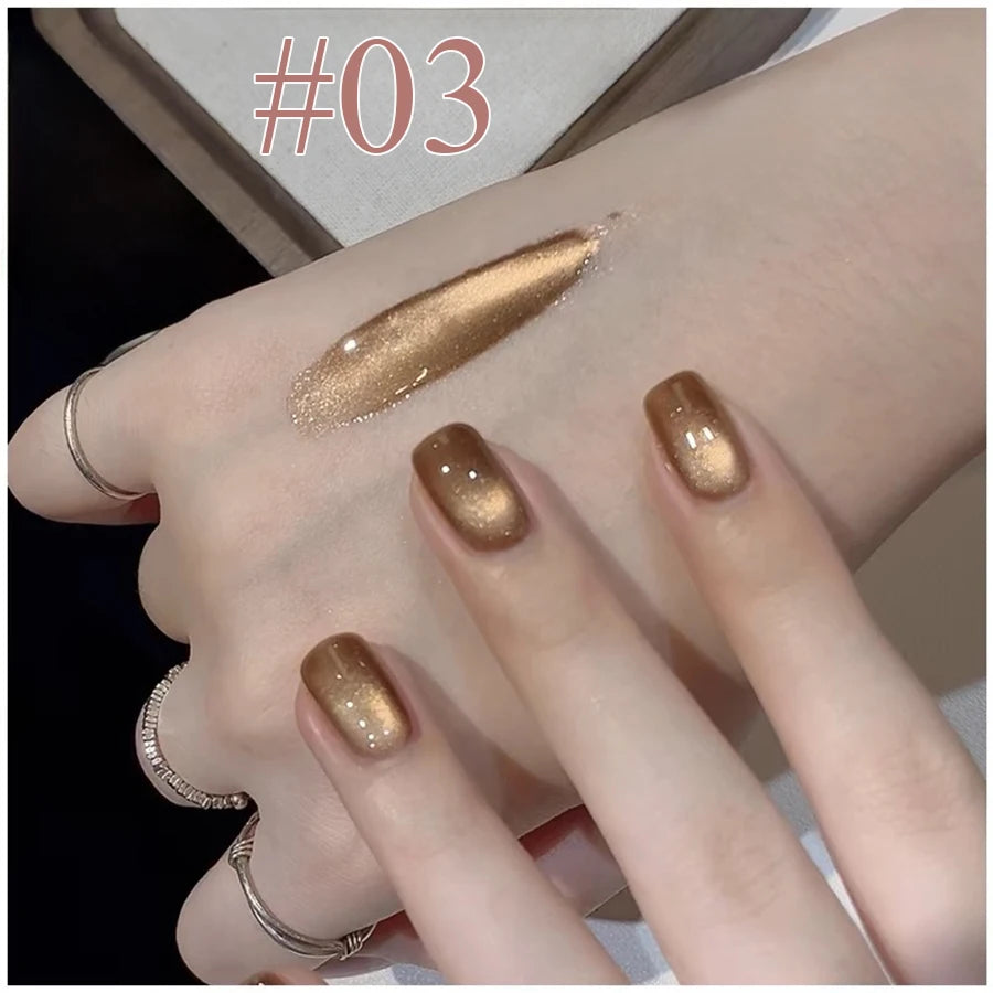 1-12pcs SHAKA Autumn Tanhua Cat Eye Pink Transparent Color Gel Nail Polish 2026 New Simple And Generous Halloween Nail Gel