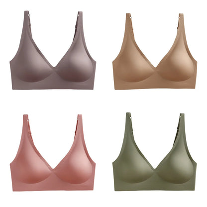 4Pcs/Set Seamless Bras For Women Wireless Brassiere Soft Padded Underwear Female Push Up Underwear Sexy Lingerie Intimates S-5XL