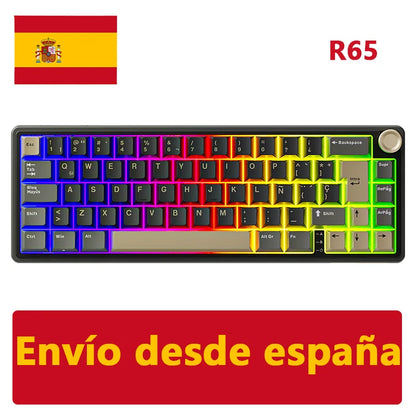 Royal Kludge R65 mekaniskt USB-tangentbord med RGB, hot-swap och volymvred