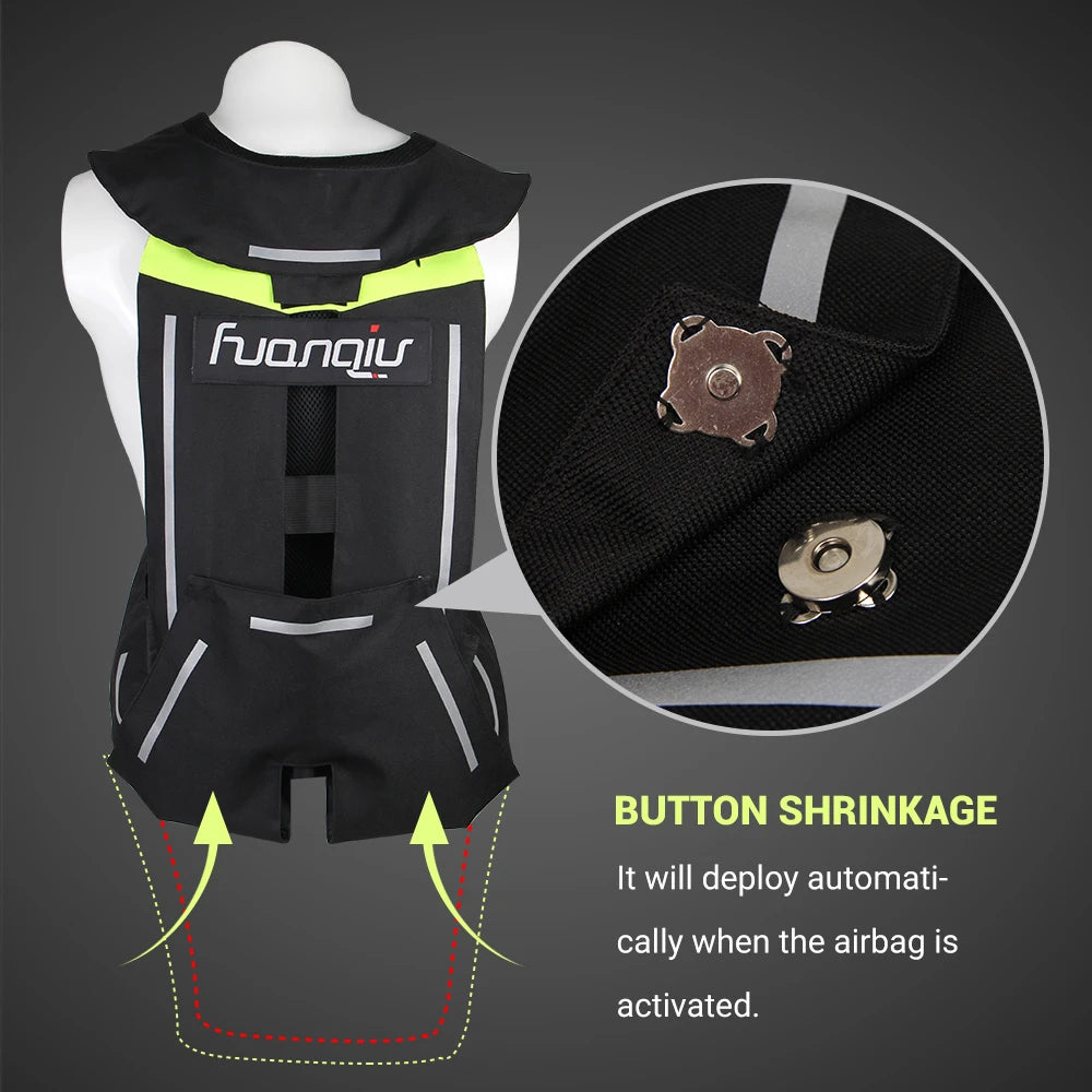 Motorcycle Air-bag Vest Moto Racing Advanced Air Bag System Motocross Protective Riding Airbag Jacket Reflective Safety Vest
