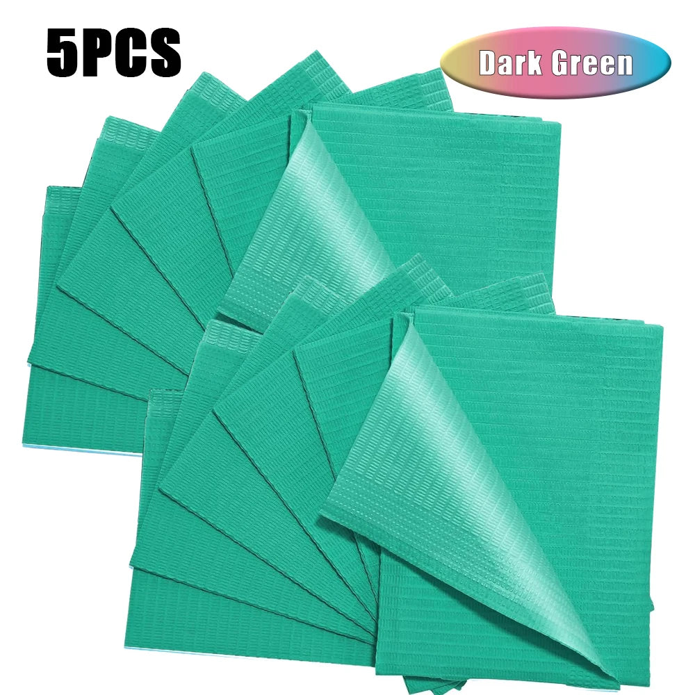 5-125pcs Disposable Waterproof Tattoo Bibs 10 Colors Tattoo Clean Wipes Pad Table Covers Patient Dental Napkins Accessories