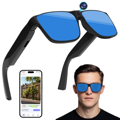 Intelligent AI Sunglasses HD with 800W Pixel Shooting and Camera for Recording Bluetooth Music Calling Outdoor Sports Shooting