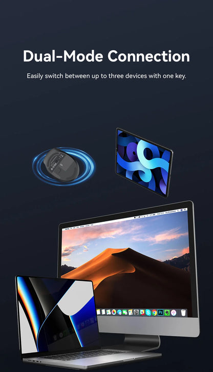 Vention Ergonomic Wireless Mouse Bluetooth 5.1 Dual-Mode USB 2.4G Mouse 4000 DPI 6 Buttons Mouse for PC MacBook Pro Tablet Mice