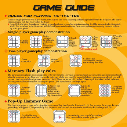Handheld Electronic Tic Tac Toe Game Portable Logic Board Game for Kids Adults Travel Brain Training Two Player Thinking Toy