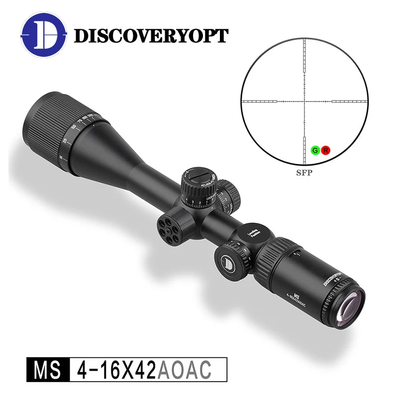 DISCOVERYOPT MS 4–16×42AOAC kikarsikte – belyst SFP och 42 mm objektiv