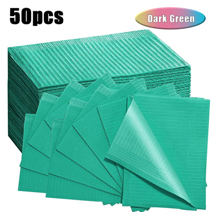 5-125pcs Disposable Waterproof Tattoo Bibs 10 Colors Tattoo Clean Wipes Pad Table Covers Patient Dental Napkins Accessories