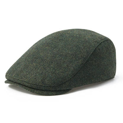 FEINION Men's Herringbone Flat Ivy Newsboy Hat Wool Blend Gatsby Cabbie Cap Winter Outdoor Hunting Cap
