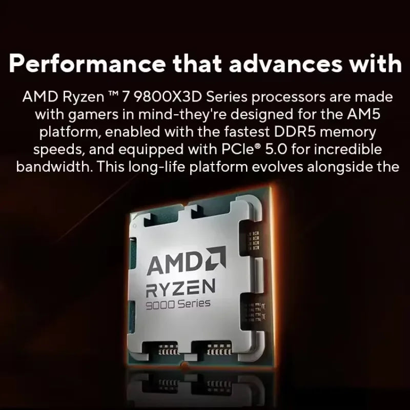 AMD Ryzen 7 9800X3D Processor 8-Core 16-Thread AM5 Desktop CPU 3D V-Cache Gaming Processor Tray No Box
