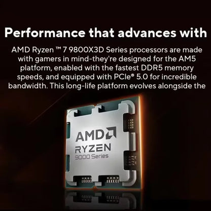 AMD Ryzen 7 9800X3D Processor 8-Core 16-Thread AM5 Desktop CPU 3D V-Cache Gaming Processor Tray No Box