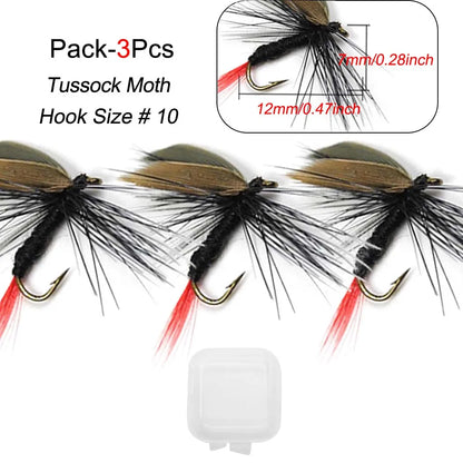 1/3Pcs Fly Fishing Lure Nymph Dry Wet Flies Bionic Bait Fly Trout Fishing Lures