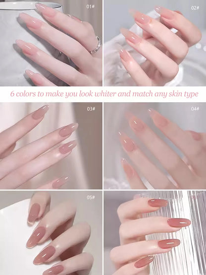 1-30pcs PSK Nude Pink Color Nail Art Ice Transparent Bare Color Nail Enamel 2026 New Net Red Popular White Gel Nail Polish