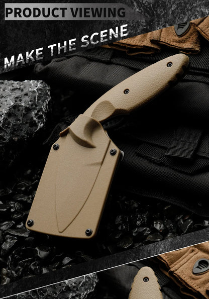 Simple and portable straight knife with sheath storage, anti slip and comfortable handle, outdoor outing, fishing, gardening, mu