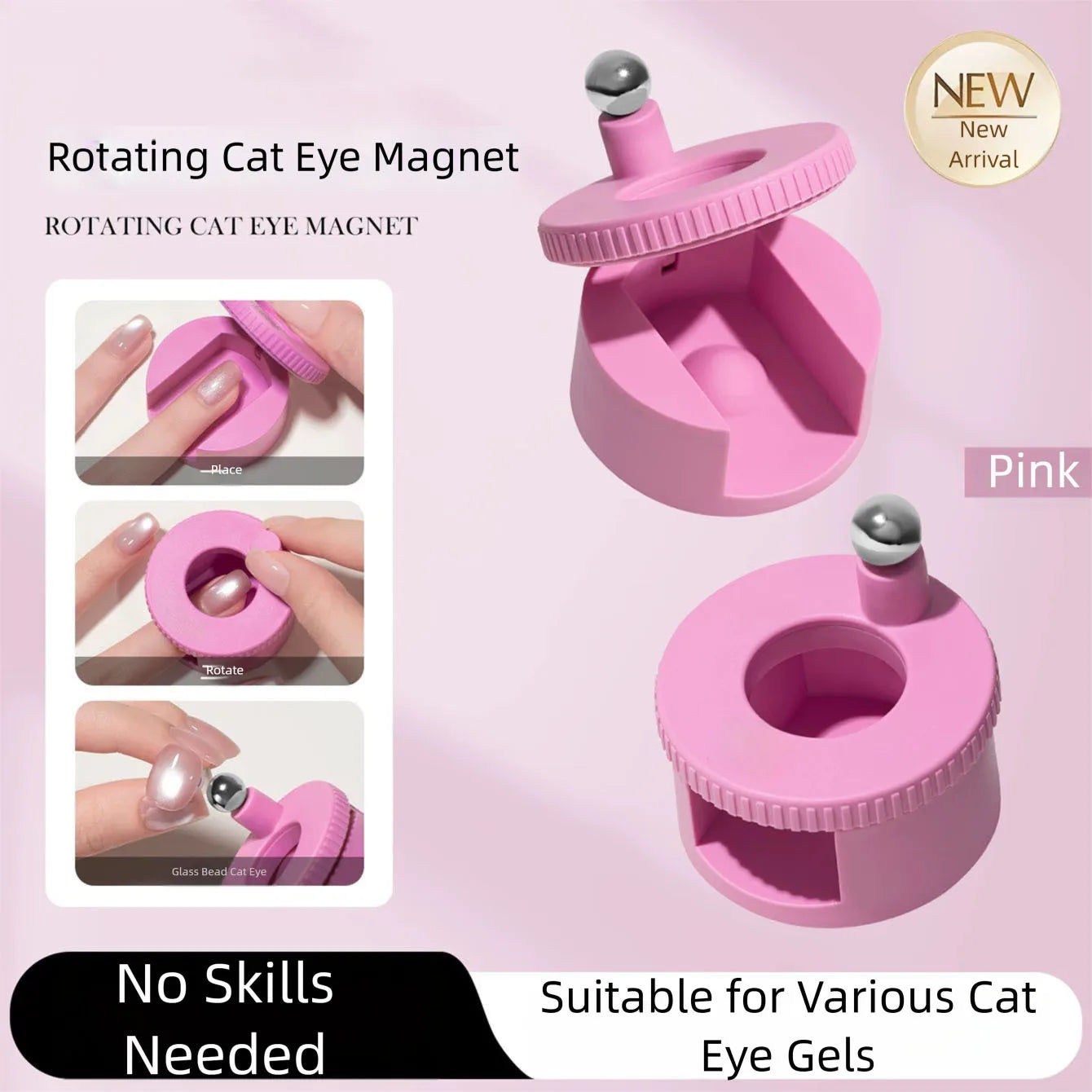 New 8in1 Nail Magnet Multi Functional For Attracting Glass Beads Cat Eye Nail Polish And Gel Polish
