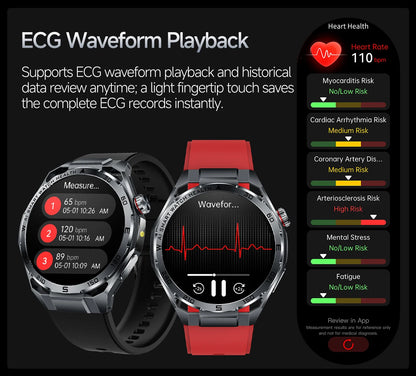 2026 New AI Health Care Accurate Detection ECG Smart Watch Blood Pressure lipids Uric Acid Analysis Bluetooth Call Smart Watches