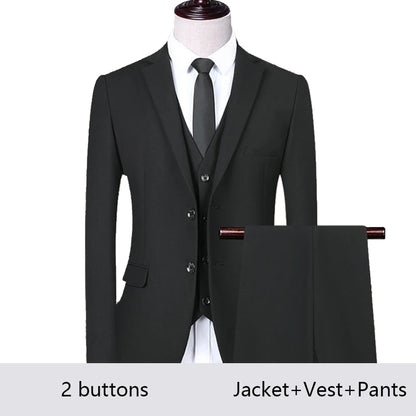 High Quality Men Suits For Wedding 2 Pieces 3 Sets Blazers Stretch Elegant Formal Jackets Vest Pants Full 2025 Tailored Costume