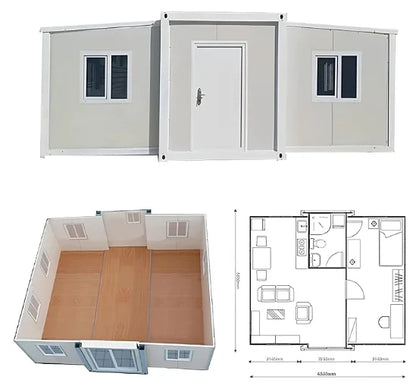 Expanderbart containerhus modulärt prefabricerat