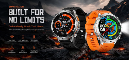 New T-RX6 Ultra Outdoor Sports Smart Watch GPS Compass  Barometer IP68 Waterproof Call Blood Oxygen Military Smartwatch For Men