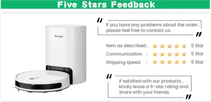 Arnagar S10 Robot Vacuum Cleaner Auto Empty Dust Collection Sweep Mop 12000Pa 5200mAh Low Noise APP Control for home cleanning
