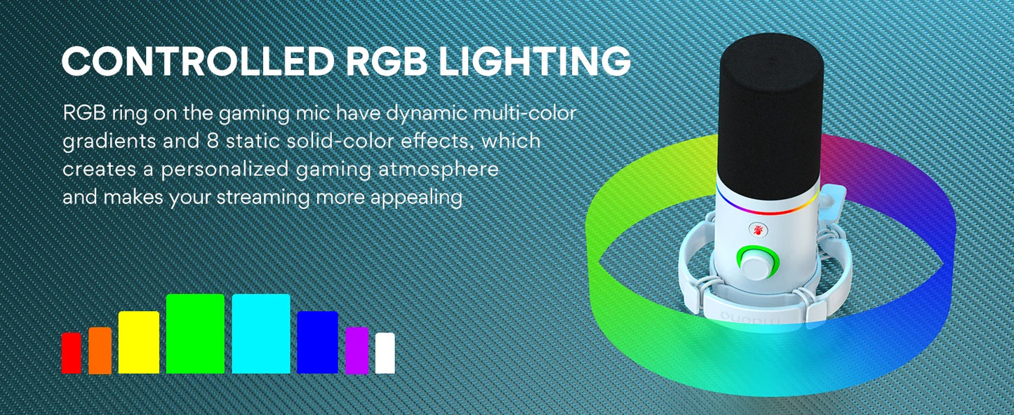 MAONO PD200X RGB Gaming Microphone Dynamic Microphone USB/XLR Dual Mode Microphone Podcast Mic RGB XLR/USB Gaming Podcasting Mic