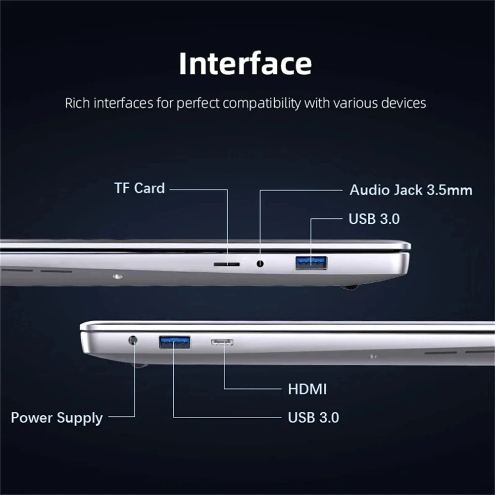 14,1" Laptop Intel Core i9-10980HK / N150 16GB LPDDR4 Upp till 2TB SSD – Win 11 Pro FHD IPS WiFi 6 Bluetooth 5000mAh Kamera CE