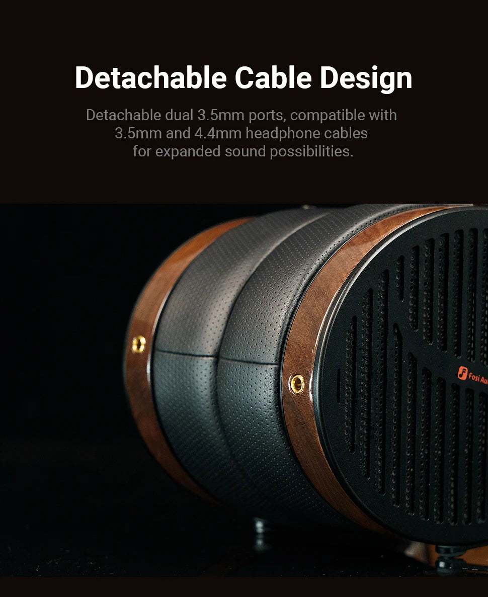 Fosi Audio i5 öppna over-ear-hörlurar med 97 mm planmagnetiska element