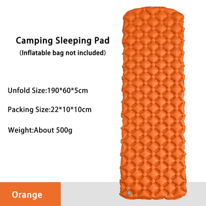 Uppblåsbar Campingmadrass LT-01 – Inbyggd Pump, TPU-Nylon, Hopfällbar, 4 Färger