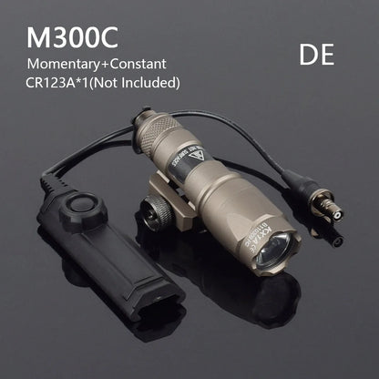 Taktisk M600 Vapenlamp med Tryckströmbrytare för 20 mm Skena