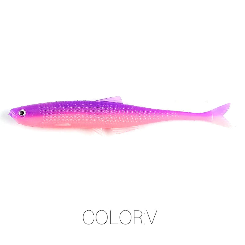 NEW Supercontinent leanness ShadTeez 60mm/80mm Perch Bass Artificia Pike Zander Predator Fishing 3d eyes Soft lure Fishing lures