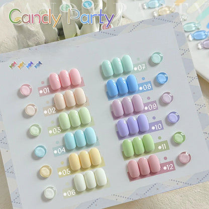 MAINEL 1-12Pcs Fashion Nude Shiny Soak Off UV Gel Nail Gel Polish Cosmetics Nail Art Nails Gel Polish Tips Nail Varnish