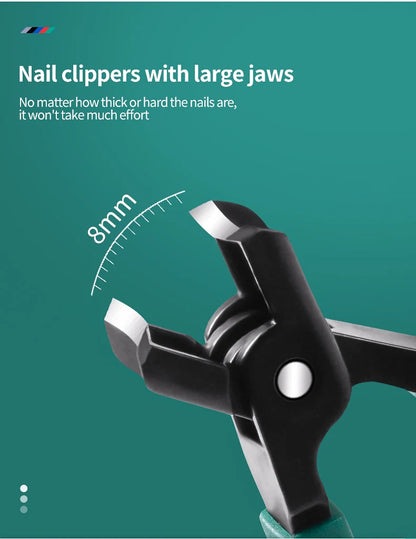 Large Jaw 8mm Openning Nail Clipper Thick Hard Special Nail Cutter Stainless Steel Manicure Tools Toe Cutter Trimmer Anti-Splash