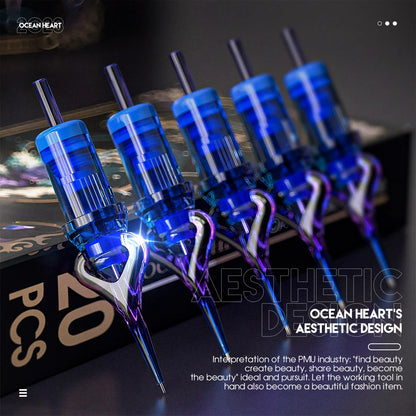 Mast Ocean Heart PMU Tattoo Cartridge Needles 1RL Disposable Permanent Makeup Lip Eyebrow Round Liner SMP Microblading Supplies