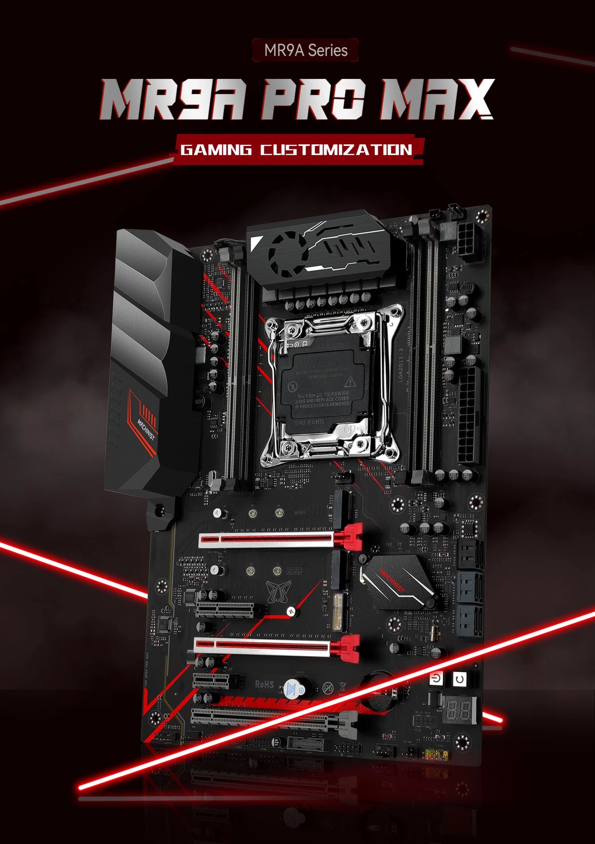 MACHINIST X99 MR9A PRO MAX Motherboard Support TPM2.0 LGA 2011-3 Intel Xeon E5 V3&V4 CPU DDR4 RAM Memory NVME/SATA USB3.0 ATX