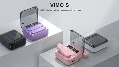 COMICA Vimo S Wireless Lavalier Lapel Microphone for iPhone Android Noise Cancellation Mic for Youtube Tiktok Vlogging Podcast