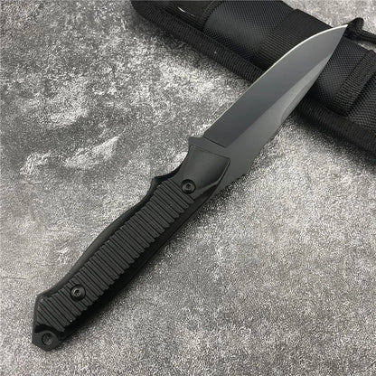 140BK EDC Fixed Blade Knife with Sheath Outdoor Adventure Gear High Hardness Daily Carry Knives Fishing Hiking Tool