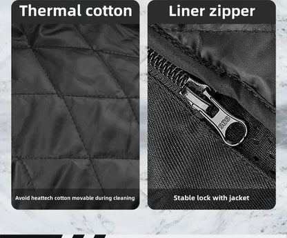 CE Certified Motorbike Leather Jacket for Men Autumn Winter Warm Windproof Riding Coat with Removable Liner Motorcycle Jacket