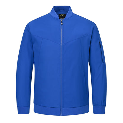 Men's Lightweight Windbreaker Jacket Causal Fashion Stylish BaseBall Coat with Side Inner Pocket for Work Golf Fishing